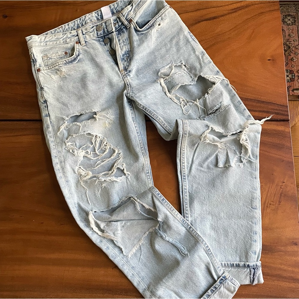 H&M &denim boyfriend jeans